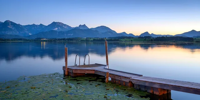 Hopfensee with a pier