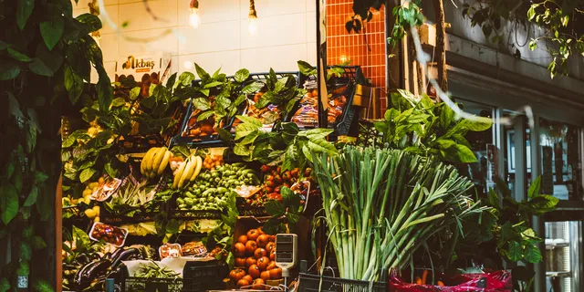 Eingang eines Supermarkt s