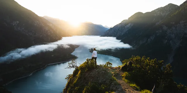 Mountain and Lakes Landscape