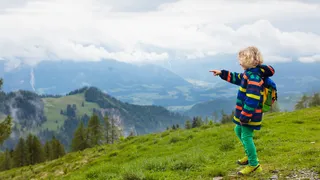 Child in the mountains