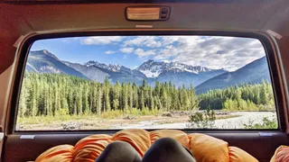 View from the camper to nature