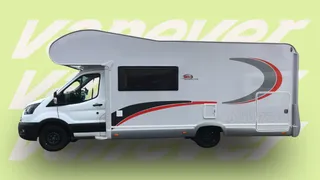 Motorhome with alcove - side