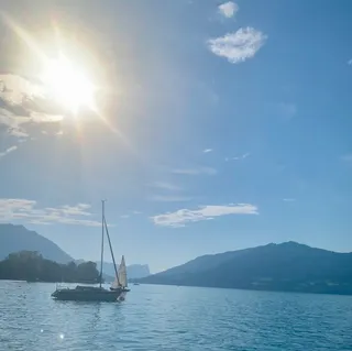 Sailing boat on Lake Attersee