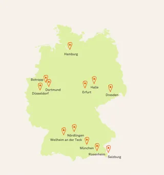 Vanever Standorte in deutschland und Österreich