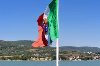 Flag by sea