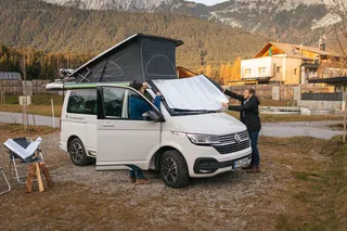 Thermomats are mounted on VW T6.1 California Beach Ocean