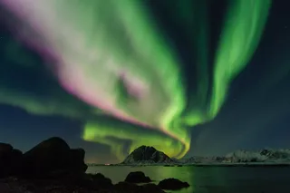 The Polar Lights at the Nordkap in Sweden