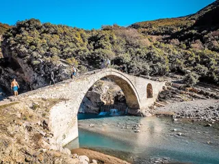 Bridge at the sources of Benjë, a stop on our Albania round trip route.