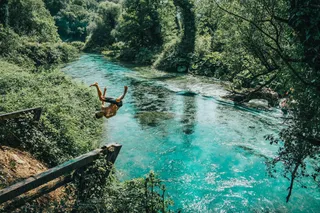 The Blue Eye in Albania. An absolute highlight at your Albania round trip.