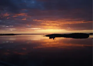 The midnight sun in Sweden
