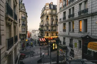 A lively neighborhood in Paris, France. A route for your motorhome tour France can be found in this article.